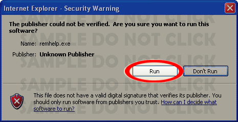 This is an EXAMPLE of the Dialog your browser might display.